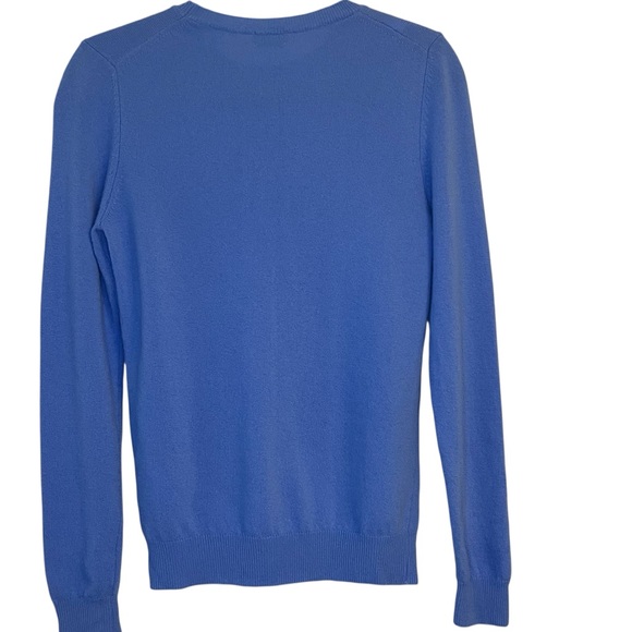 United Colors of Benetton Blue Crewneck Pure Italian Merino Wool Sweater Minimal - Picture 6 of 13